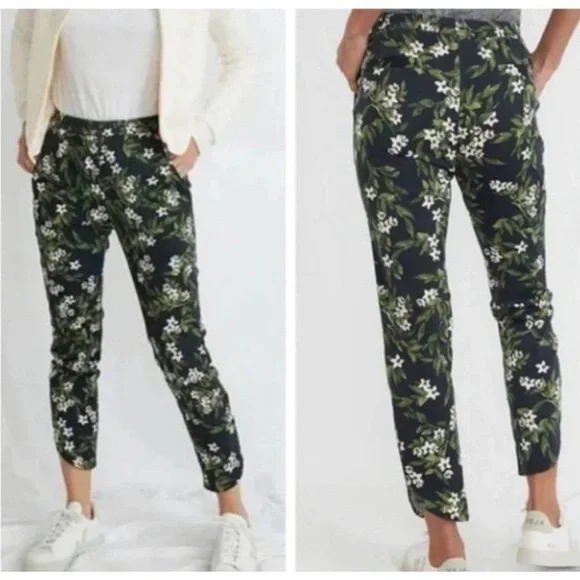 Marine Layer Allison Tropical Floral Dark Pull-On Pants - Picture 1 of 7